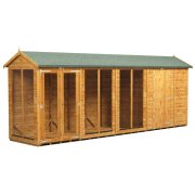 Power 18x4 Apex Summer House with 6ft Side Store